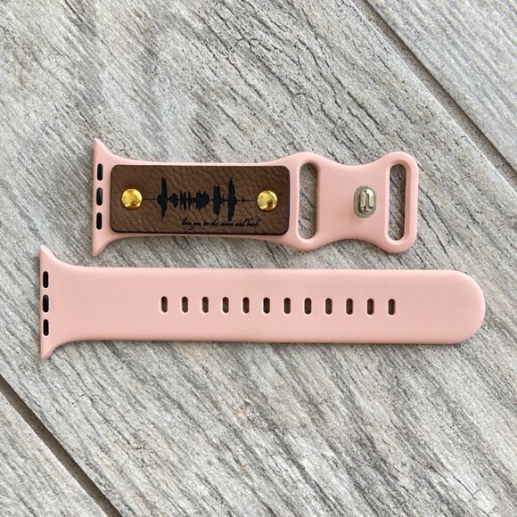 Love You To The Moon And Back Soundwave Band For Apple 42-49mm - Light Pink - Picture 2 of 3